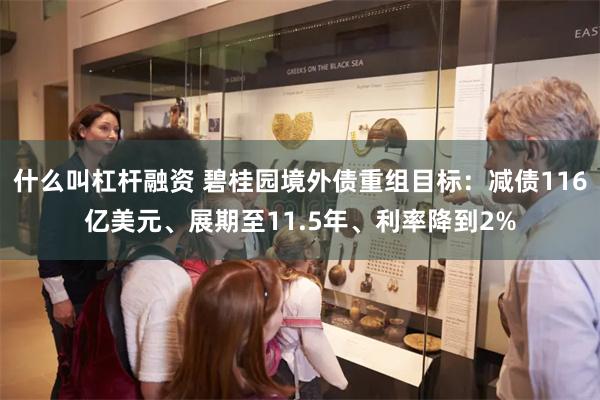 什么叫杠杆融资 碧桂园境外债重组目标：减债116亿美元、展期至11.5年、利率降到2%